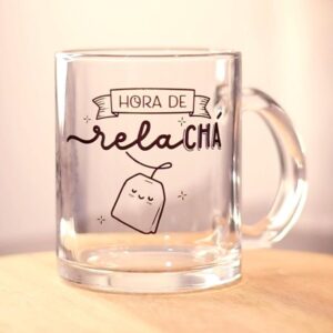 Caneca Vidro 325ml  (PERSONÁLIZAVEL)