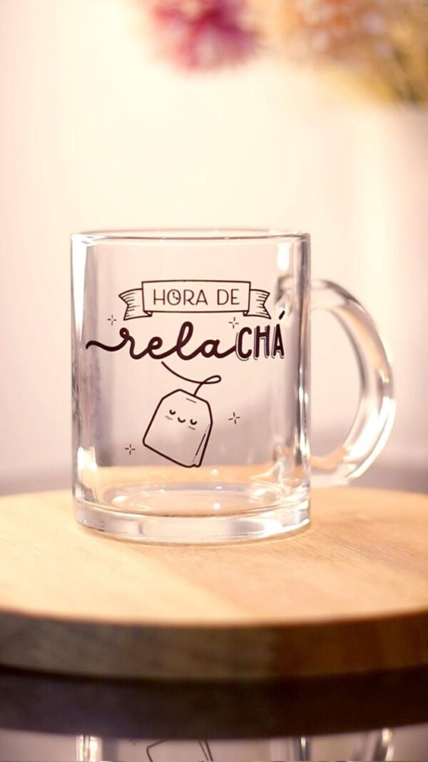 Caneca Vidro 325ml  (PERSONÁLIZAVEL)