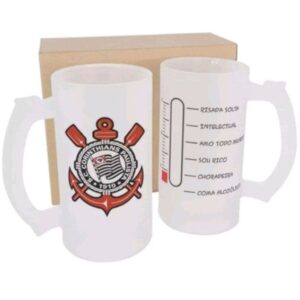 Caneca Chopp Vidro Jateado 475ml ( personalizável)