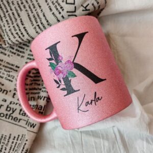 CANECA PORCELANA COM GLITTER